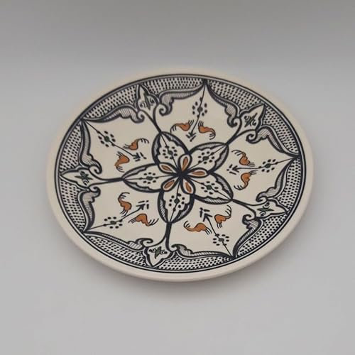Plato plano marroquí negro - D 24 cm