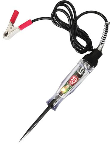 LNGJIN Tester Del Circuito di Auto,5V-100V Tester Del Circuito Elettrico,Test Circuito Elettrico Continuità,con Display a LED,Cavi e Clip a Coccodrillo,Applicato al Rilevamento Del Circuito