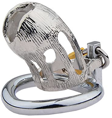 Edelstahl -Metallkeuschheitsschloss for Männer, Keuschheitsgürtel, Keuschheitskäfig, Peniskäfig, Penisring,Keuschheitsgürtel(Size:40MM)