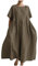 Mumuj Damskie Einschulung Mutter Ballkleider Damskie Damen 2024 Sommermode Baumwolle einfarbig Kleid Women Lange Ballkleider Mädchen Cut Out (Brown, S)