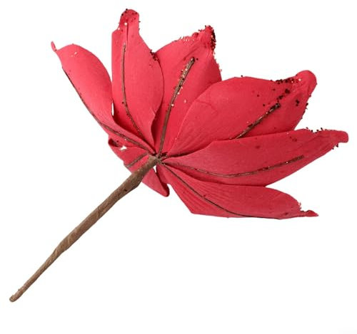Decorazioni scintillanti glitterate per alberi di Natale, 20 cm, migliorano la tua atmosfera stagionale senza sforzo (rosso)