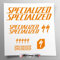 Stickersland® Aufkleber-Set für MTB Mountainbike und Helm | Aufkleber für Fahrrad Schriftzug Logos | PVC, wetterfest, schmutz- und kratzfest | Orange matt