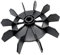 Black Motor Fan Blade with 10 Vanes Air Pump Accessories Plastic Cooling Fan Blade for Direct-on-Line Air Compressor(Large)