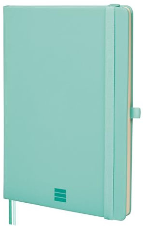 Finocam - Notizbuch Nexo Festeinband Dotted-Gepunktet Türkis | Notizbuch DIN A5 mit perforierten Blättern | Innentasche und Stifthalter | 72 Seiten, Ideal als Bullet Journal