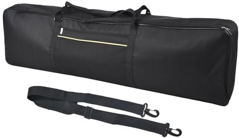 Sac de transport pour clavier 88 touches avec poignées et double fermeture éclair - Housse imperméable robuste et réglable - Portable