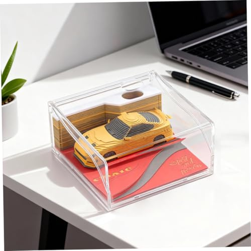 3D-Kalender 2026, Auto-Abreißkalender und Notizblock – Wochenplaner mit Renndesign für den Schreibtisch, kreative Souvenir-Idee, Día de Pascua