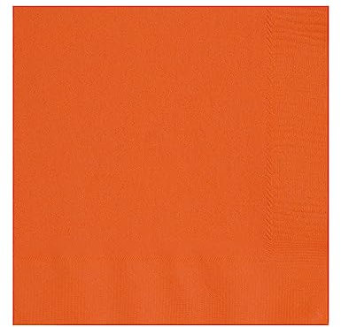 Vibrant Pumpkin Orange Luncheon Napkins (16cm) 20 Count - Premium Disposable Napkins for Parties and Events