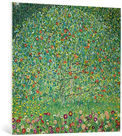 kunst für alle Leinwandbild: Gustav Klimt Apfelbaum I - hochwertiger Druck, Leinwand auf Keilrahmen, Bild fertig zum Aufhängen, 100x100 cm