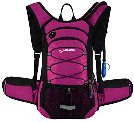 Trinkrucksack Wandern Wasserrucksack - Miracol Isolierter Wasserbeutel mit 2L Blase