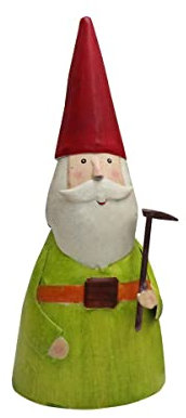 KUHEIGA Zaunhocker Zaungast H: 26cm Gartenzwerg Zwerg Metall Gartenfigur Figur