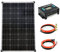 SOLARTRONICS Inselanlage Solar Set: 1x 100W monokristalline Solarmodul + 20A Laderegler + PV Kabel + Solar Batteriekabel