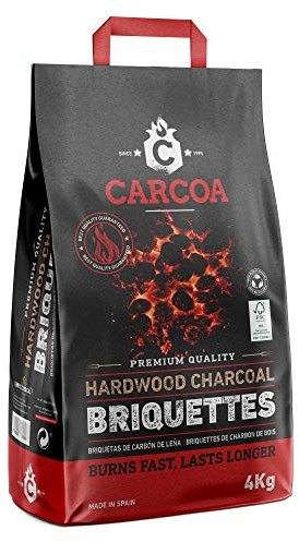 Carcoa Charcoal Briquettes 4 kg FSC® 100% Special For Barbecue Fast Lighting and Long Lasting Premium Quality