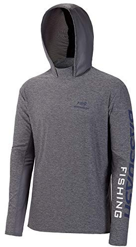 Bassdash Herren Kapuzenpullover Shirt Sonnenschutz UPF50+ UV Pullover Langarm Hoodie für Angeln Rash Guard