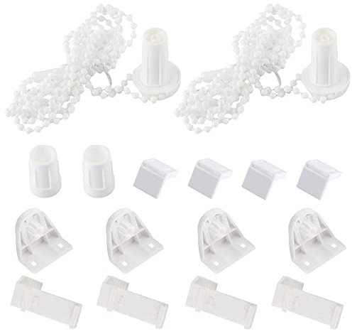 Dtoterul Rollo Halterung Fenster 2 Sätze 17mm Rollo Fitting Klemmträger Rollo Beschläge Reparatur Ersatzteile Rollo Halterung Ohne Bohren Reparatursatz Vorhang Kettenreparatur Beschlag für Fenster