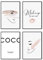 Postertech® Premium Poster Set | 4 Poster als stilvolle Wandbilder | 4X DIN A4 | Abstrakt Coco Spruch (Set #2)