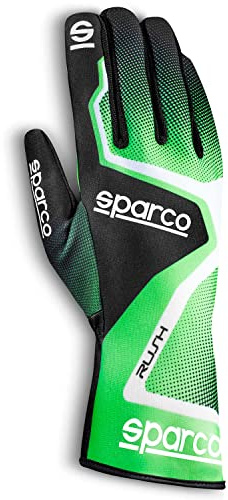 Sparco Handschuhe Rush 2020, Größe 04, Grün/Schwarz