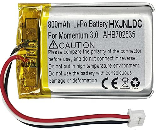 DC 3.7V 800mAh AHB702535PCT-01 Rechargeable Polymer Lithium Battery pour Sennheiser Momentum 3.0 M3AEBT M3IETW Casque de Jeu sans Fil Battery Replacement