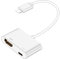 Adaptateur Lightning vers HDMI, Adaptateur iPhone/iPad vers HDMI certifié Apple MFi, convertisseur d'écran de synchronisation Audio vidéo 1080p, avec Port de Charge Lightning pour iPhone iPad vers TV
