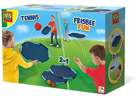 SES Creative 02223 - Outdoor-Spiel: Tennis- und Frisbeespaß für Kinder, Weiß