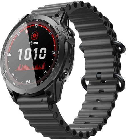 Ocean Band kompatibel für Garmin Fenix 7x/Fenix7/Fenix6/Enduro2/Epix2 Armband Quickfit 22mm 26mm Ersatzarmband Silikon Sport Uhrenarmband