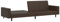 vidaXL Schlafsofa 2-Sitzer, Schlafcouch für Wohnzimmer Heimkino Büro, Gästebett mit Holzrahmen, Sofabett Tagesbett Couch Sofa Ausziehbar, Braun Kunstleder