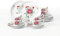 Seltmann Weiden 4052212141794 Teeservice 18-teilig groß, Teeobertasse 0,22l, Untertasse 16cm, 6X Frühstücksteller 19cm, Porzellan