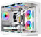 IONZ APEX - PC Gaming Case, M/ATX Mid Tower, Dual Chamber Dynamic - Front I/O Type C, Tempered Glass (With 6 ARGB PWM Fans) - White
