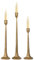 Kerzenhalter aus Eisen, 3er Set, dekorativer hoher Kerzenständer, Kerzenständer für Hochzeit, Esstisch, Partydekoration (Messing antik)