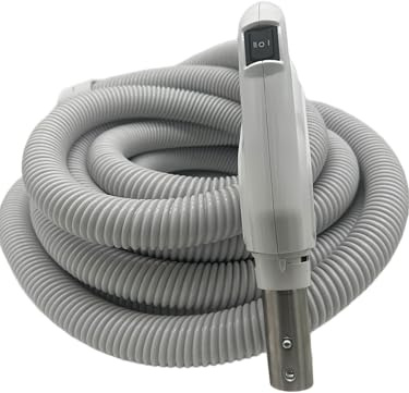 Central Vacuum Hose, 35 ft Direct Connect, Handle Switch, Crushproof Design