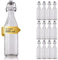 acquaverde | 12 Bottiglie in Vetro Costolata per Acqua, Bevande e Liquori, Design Vintage, Bottiglia Trasparente con Tappo Meccanico Ermetico - 500 ml