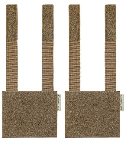 2 Stück Tactical Badge Pad, 5 x 4 Zoll MOLLE Platte, Outdoor Weste Rucksack MOLLE System Klettverschluss Zubehör (Coyote Brown 2pcs)