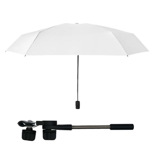 Regenschirm zum Anklippen für Kinderwagen – Kinderwagen-Regenschirm mit Klemme, UV-Schutz, Stuhlschirm, Kinderwagen-Sonnenschirm für Kinderwagen, Kinderwagen