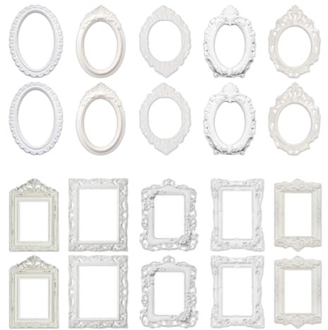 20 Stücke Spitze Rahmen Scrapbook, Mini Fotorahmen Scrapbooking Karte Deko Vintage Spitze Bastelpapier Scrapbook, für Scrapbooking, Tagebuch, Planer, Album, Tagebuch