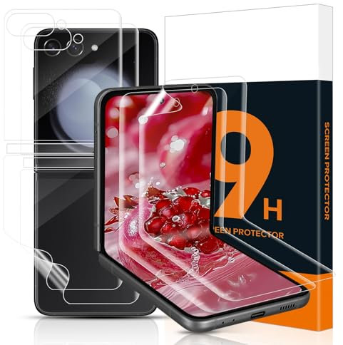 Carantee 2 Pièces Doux TPU Verre Trempé pour Samsung Galaxy Z Flip 6 5G, Anti-bulle HD-Clair Galaxy Z Flip 6 Doux protection écran, Sensible au Toucher Film souple vitre protection pour Z Flip 6 5G