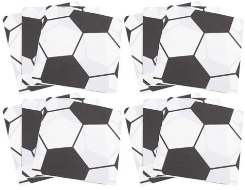 SOIMISS 120 Stück Fußballservietten Party Servietten mit Fußballmotiv Saugfähige Papierservietten für Fußballfeiern Kindergeburtstag und Sportpartys