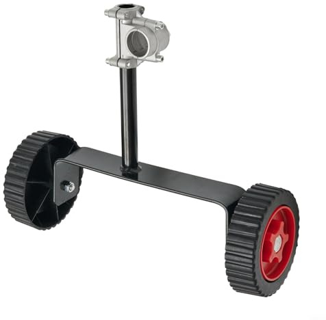 Adjustable Support Wheels for String Trimmer, Metal Grass Eater Attachment with 4.8 Inch Rollers, Garden Weeding Tool Accessory(28)