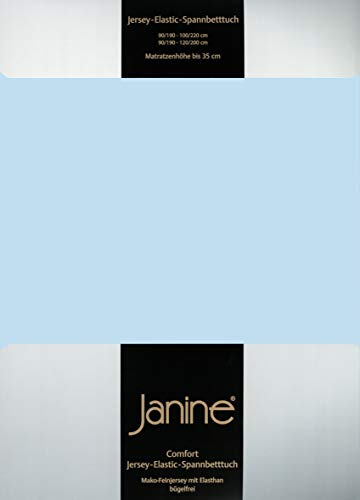 Janine Spannbettlaken Elastic-Jersey Baumwolle/Comfort Elastic 5002, Farbe:hellblau 12, Größe:100 x 200 cm