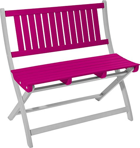 Burano CGBUR4 Banc Acacia Fuchsia 90 x 50 x 86 cm