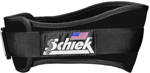 Schiek Sports Gürtel, unisex, bequem justierbar, Rückenbreite 15 cm, Schwarz , XL (40-45)