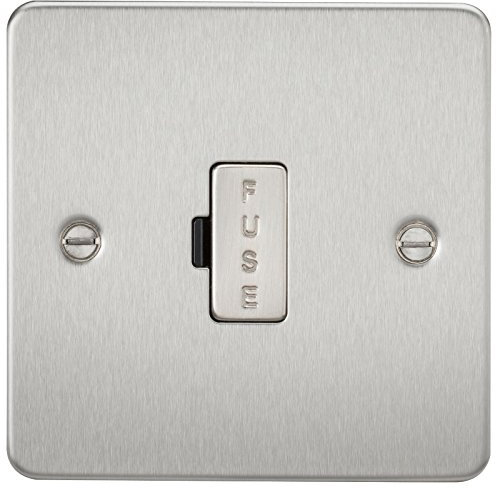 Knightsbridge FP6000BC FPAV6000BC Flat Plate 13A Fused Spur Unit-Brushed Chrome