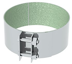 Schornstein - Kesselbride, 150mm Durchmesser, 0,6mm Wandstärke, Edelstahl