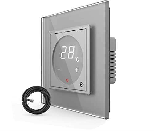 Livolo digitales Raumthermostat m. EXT. Sensor Grau VL-FCQ1-2IPS72