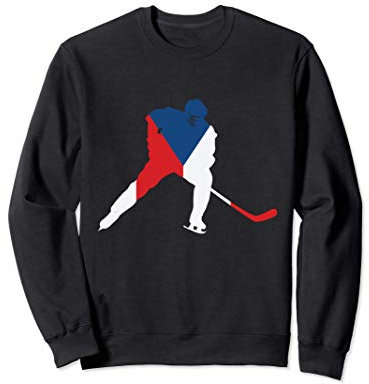 Czechia Ice Hockey Czech Republic Player Bohemia Stick Puck Sweatshirt