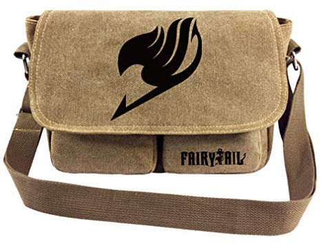 WANHONGYUE Fairy Tail Anime Kleine Umhängetaschen Leinwand Kuriertasche Mini Schultertasche Messenger Bag Geldbörse