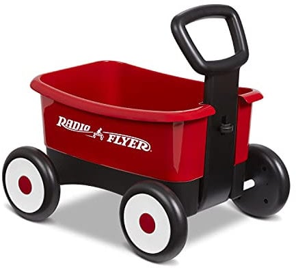 Radio Flyer Push & Pull Walker Wagon, Red 2-in-1 Toy Walker Wagon for Toddlers, For 1-4 Years Old
