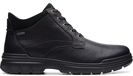 Clarks Rockie2 Upgtx, Stivali alla Moda Uomo, Pelle Nera, 43 EU