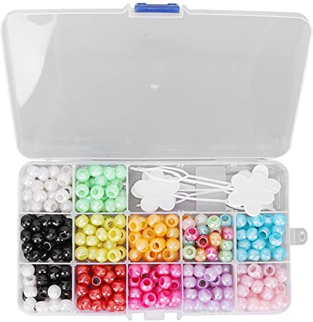 365pcs Haar Flechten Perlen Haar Dreadlocks Bunte Haarmanschetten DIY Haar Bart Dekoration Haarspange Stirnband Zubehör