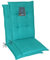 LILENO HOME Gartenstuhl Auflagen als [2er Set - Hochlehner] in Aqua - Bequeme Liegen als Sitzauflagen für Gartenmöbel - Stuhlkissen für Gartenstühle und Klappstühle