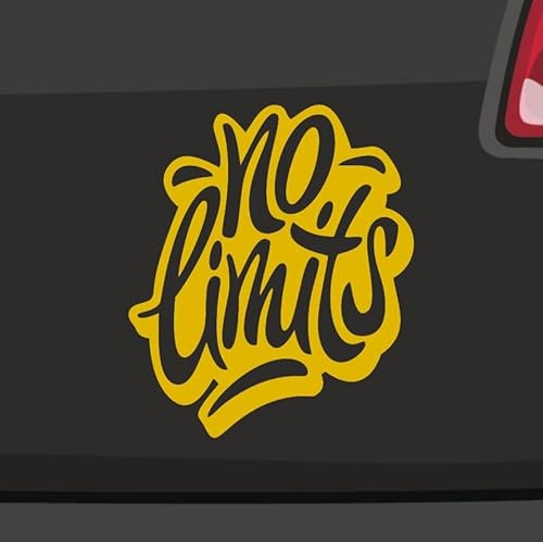 No Limits Aufkleber 6 Größen Graffiti Sticker Skating Spruch Fun Keine Grenzen