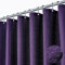 Dynamene Rideau de douche extra long en tissu gaufré épais de 248 cm de long, rideau de douche lesté neutre avec 12 crochets en plastique, violet